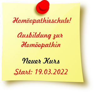 Ausbildung zum Homöophaten am 19.03.2022 in Bad Elster